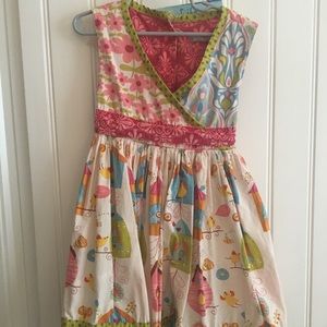 Jelly the Pug Bird House wrap dress size 7 fit@5